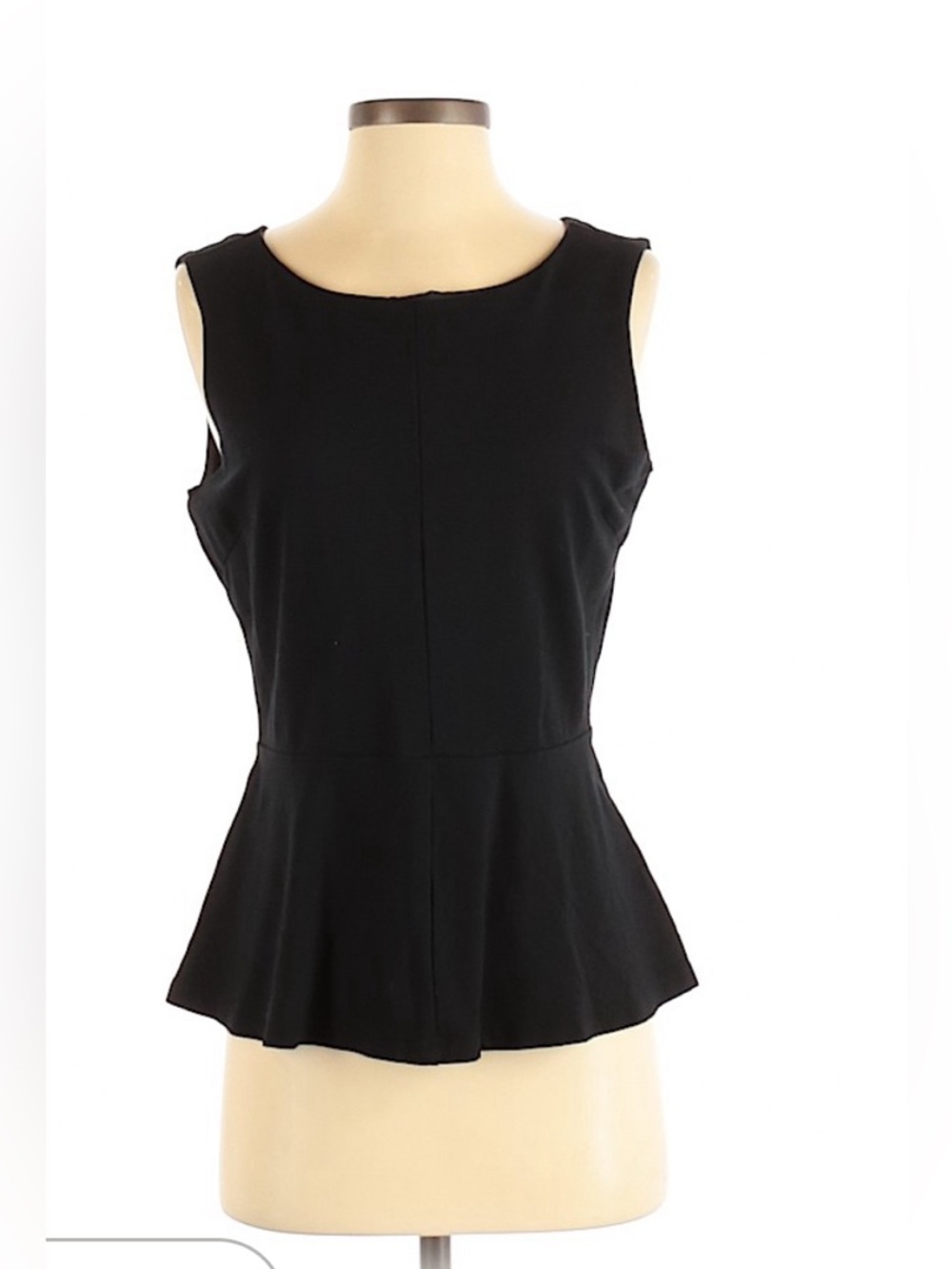 Banana Republic Black Sleeveless Peplum Top
